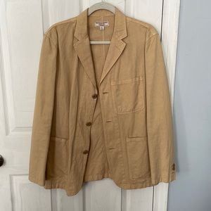 Khaki chore blazer J. Crew Wallace and Barnes